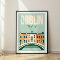 Dublin Pastel Pop Art Travel Poster – Ireland