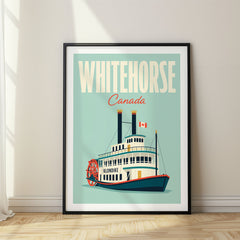 Whitehorse Pastel Pop Art Travel Poster – Canada