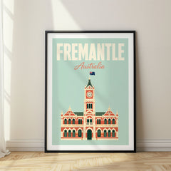 Fremantle Pastel Pop Art Travel Poster – Australia