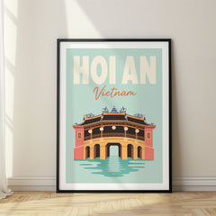 Hoi An Pastel Pop Art Travel Poster – Vietnam