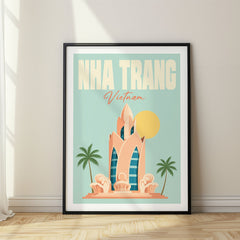 Nha Trang Pastel Pop Art Travel Poster – Vietnam