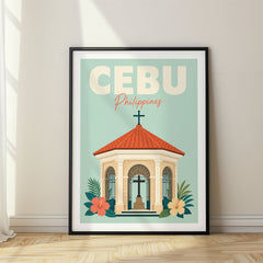 Cebu Pastel Pop Art Travel Poster – Philippines