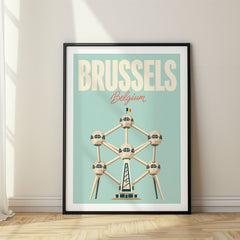 Brussels Pastel Pop Art Travel Poster – Belgium