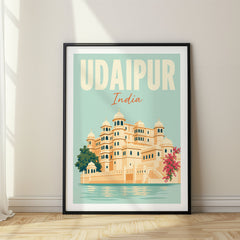Udaipur Pastel Pop Art Travel Poster – India