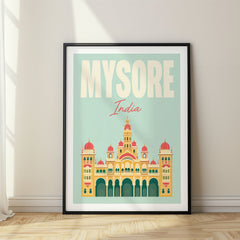 Mysore Pastel Pop Art Travel Poster – India