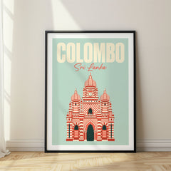 Colombo Pastel Pop Art Travel Poster – Sri Lanka