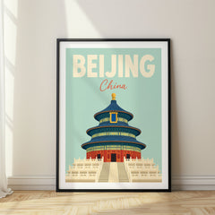 Beijing Pastel Pop Art Travel Poster – China