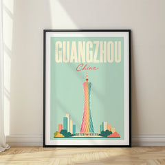 Guangzhou Pastel Pop Art Travel Poster – China