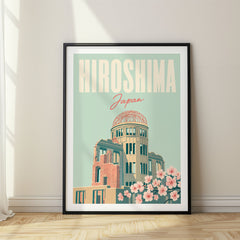 Hiroshima Pastel Pop Art Travel Poster – Japan