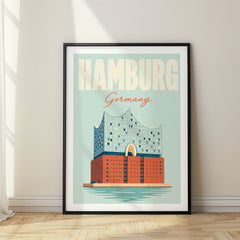 Hamburg Pastel Pop Art Travel Poster – Germany