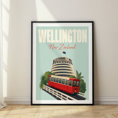 Wellington Pastel Pop Art Travel Poster – New Zealand