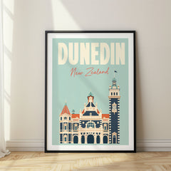 Dunedin Pastel Pop Art Travel Poster – New Zealand