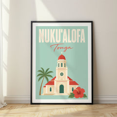 Nuku'alofa Pastel Pop Art Travel Poster – Tonga