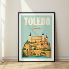 Toledo Pastel Pop Art Travel Poster – Spain