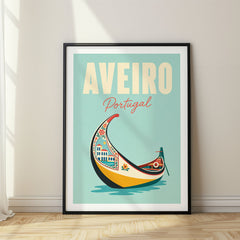 Aveiro Pastel Pop Art Travel Poster – Portugal