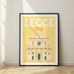 Lecce Pastel Pop Art Travel Poster – Italy