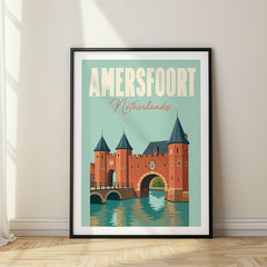 Amersfoort Pastel Pop Art Travel Poster – Netherlands