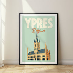 Ypres Pastel Pop Art Travel Poster – Belgium