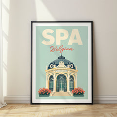Spa Pastel Pop Art Travel Poster – Belgium