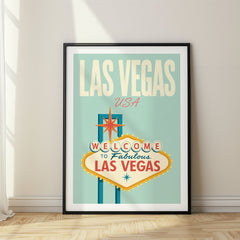 Las Vegas Pastel Pop Art Travel Poster – USA