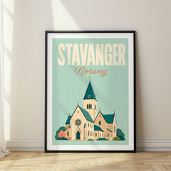 Stavanger Pastel Pop Art Travel Poster – Norway