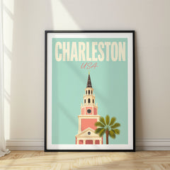 Charleston Pastel Pop Art Travel Poster – USA