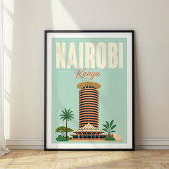 Nairobi Pastel Pop Art Travel Poster – Kenya