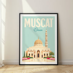 Muscat Pastel Pop Art Travel Poster – Oman