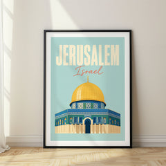 Jerusalem Pastel Pop Art Travel Poster – Israel