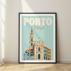 Porto Pastel Pop Art Travel Poster – Portugal