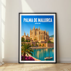 Palma de Mallorca Vibrant Digital Travel Poster – Spain