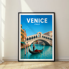 Venice Vibrant Digital Travel Poster – Italy