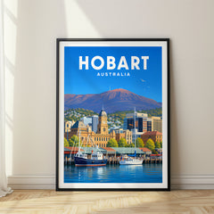 Hobart Vibrant Digital Travel Poster – Australia