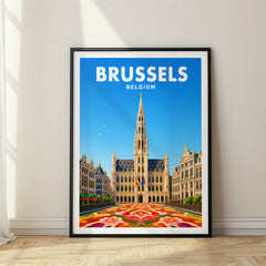 Brussels Vibrant Digital Travel Poster – Belgium