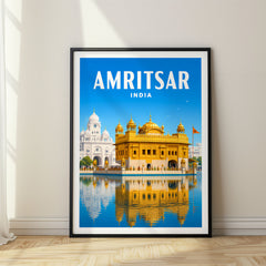 Amritsar Vibrant Digital Travel Poster – India