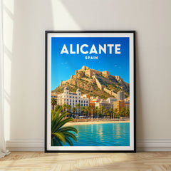 Alicante Vibrant Digital Travel Poster – Spain