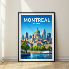 Montreal Vibrant Digital Travel Poster – Canada