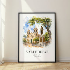 Valledupar Watercolor Travel Poster – Colombia