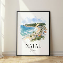 Natal Watercolor Travel Poster – Brazil
