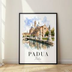Padua Watercolor Travel Poster – Italy