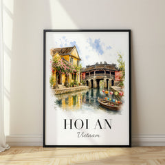 Hoi An Watercolor Travel Poster – Vietnam