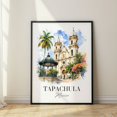 Tapachula Watercolor Travel Poster – Mexico