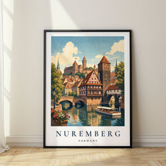 Nuremberg Vintage Travel Poster – Germany