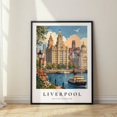 Liverpool Vintage Travel Poster – United Kingdom