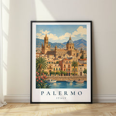 Palermo Vintage Travel Poster – Italy