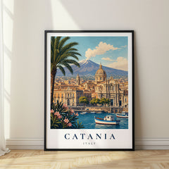 Catania Vintage Travel Poster – Italy