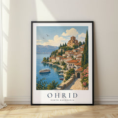 Ohrid Vintage Travel Poster – North Macedonia