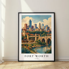 Fort Worth Vintage Travel Poster – USA