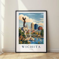 Wichita Vintage Travel Poster – USA