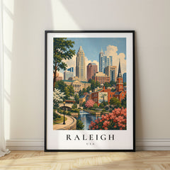 Raleigh Vintage Travel Poster – USA